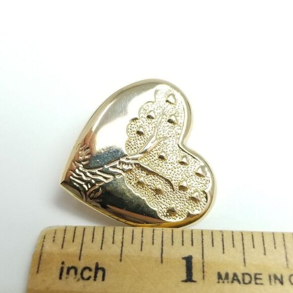 Vintage Heart Shape Tree Design Brooch, Gold Tone Setting, The Variety Club - Picture 6 of 6